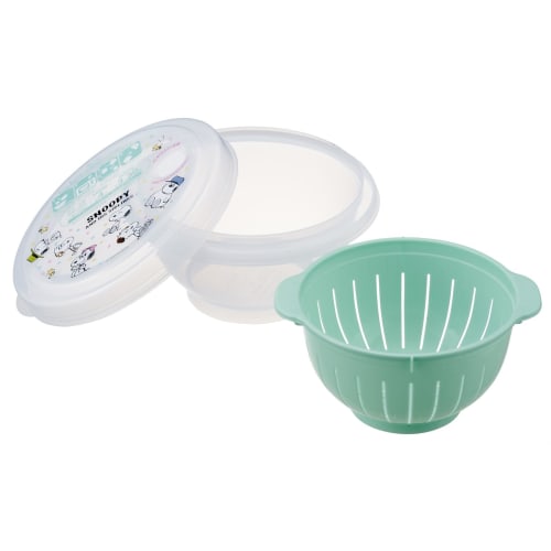 Skater Thin-Walled Rice Freezer Storage Container, Small, 270ml, Made in Japan, Snoopy Balloon Design, RGO1-A