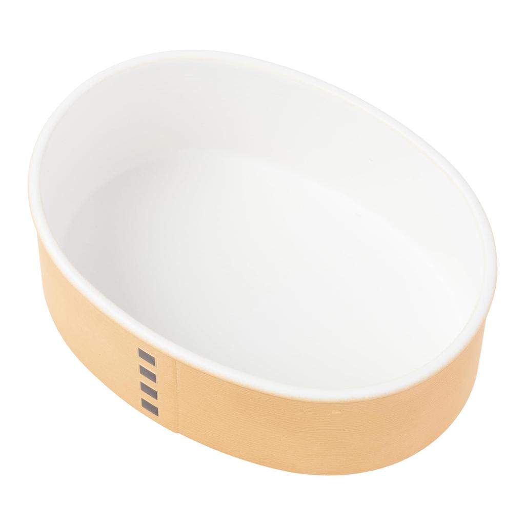 Yamanaka Lacquerware Bento Oval Microwave and Dishwasher Natural Made In Box, 230ml, Wappa-style, Shape, Safe, Wood, Japan, M18181-4