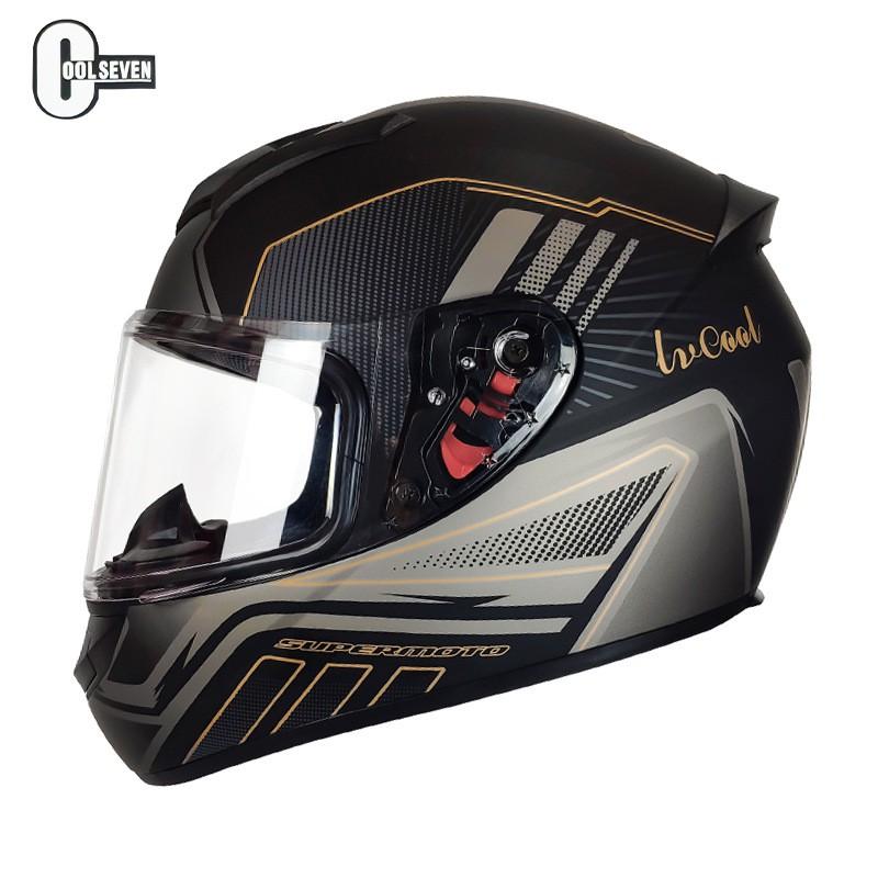 Certified Full Face Motorcycle Helmet Scooter Electric Bike Riders ABS Material DOT ECE Compatible