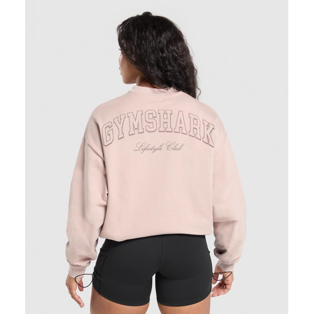 

Gymshark Collegiate Sweatshirt Muted Pink B2b1z Kb68 XXS