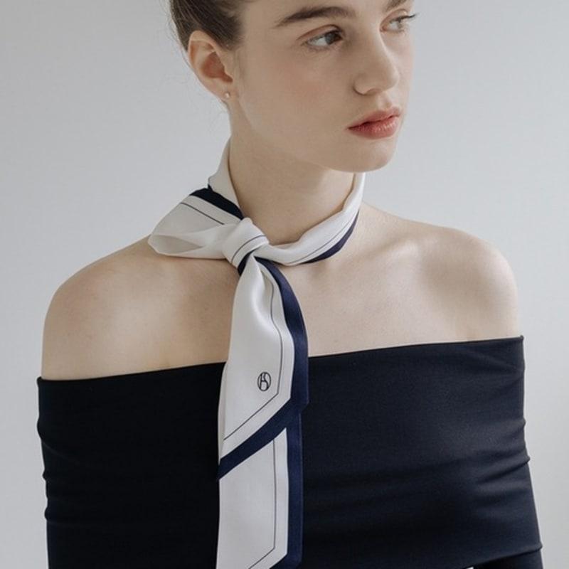 HAS HTY001 Two tone edge silk scarf