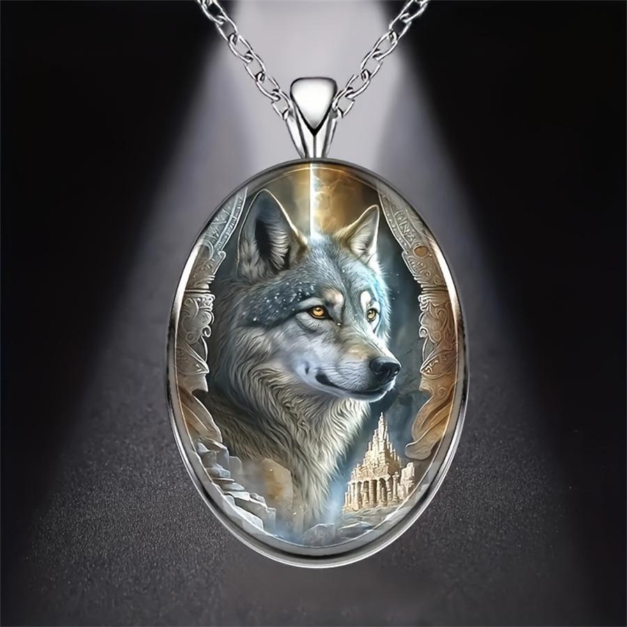 

Pendant Unique Animal Wolf Pattern Necklace 50CM