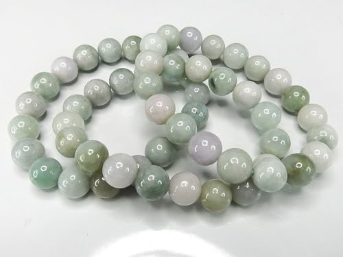 [Sekimachi] Jadeite Bracelet, Genuine Jade, Approx. 10mm, Natural Stone, Trivet, Amulet (Approx. 170mm (Men's Large))