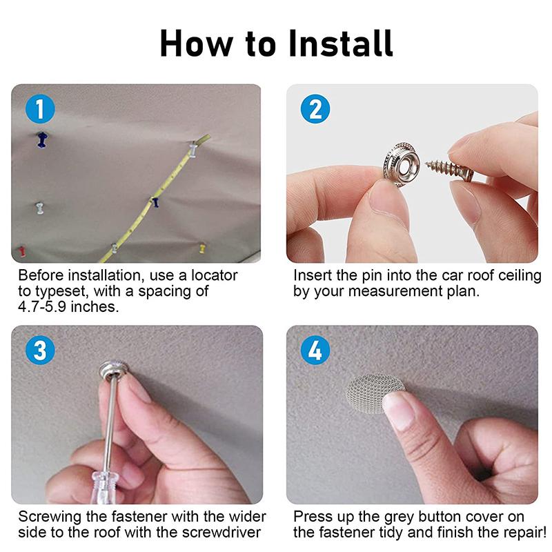 1/5/10Pcs Car Roof Fixing Buckles Headliner Cloth Fabric Rivets Retainer Buckle Fastener Fixer Caps Auto Interior Accessories