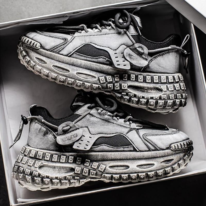 Fashion Men Casual Shoes Platform Lace Up Mesh Breathable Sneakers Summer City Walk Young Men Women Casuals Zapatos Casuales New