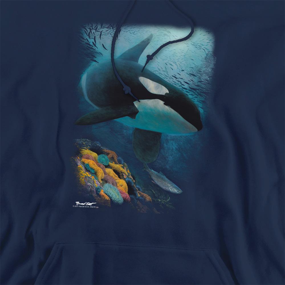 Wildlife Unisex Adult Salmon Hunter Orca Pullover Hoodie