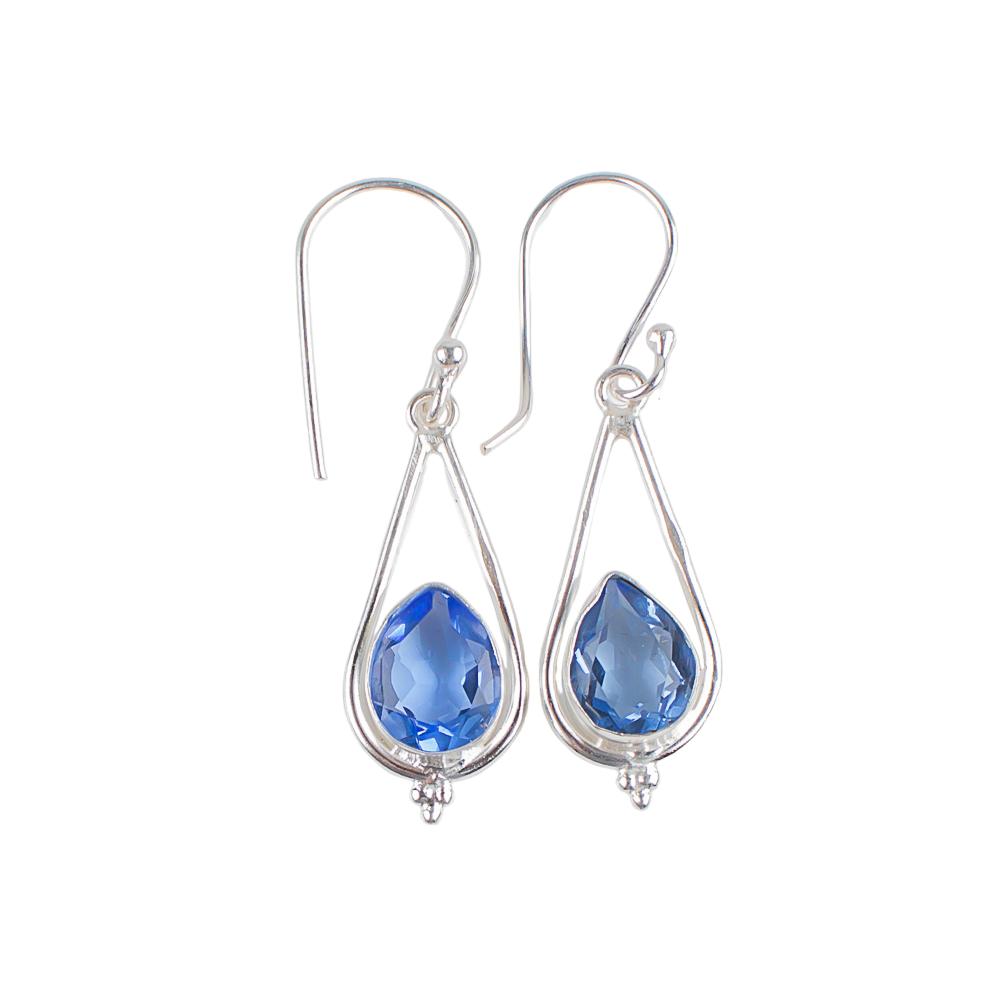 Mother's Day Gift Tanzanite Gemstone 925 Sterling Silver Jewelry Earrings 1.50" EE-14-5