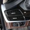 For BMW X5 f15 X6 F16 2014-2018 ABS Krom/Karbonfibertekstur Bil Klimaanlegg Utløpsventil Ramme Deksel Klistremerke Bil