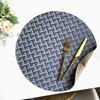 Polyester Herringbone Jacquard Fabric Placemats Non-Slip Heat-Resistant Creative Table Mats Home Dining Decor