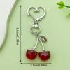 Red Cherry Pearl Resin Keychain Pendant