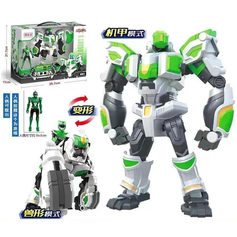 New ABS Mini Force Transformation Robot To Lion/Elephant Toys Action Figures Transforming Mini Force X Deformation Dinosaur Toy