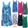 Women's Fashion Lace Stitching Print Sleeveless Dress