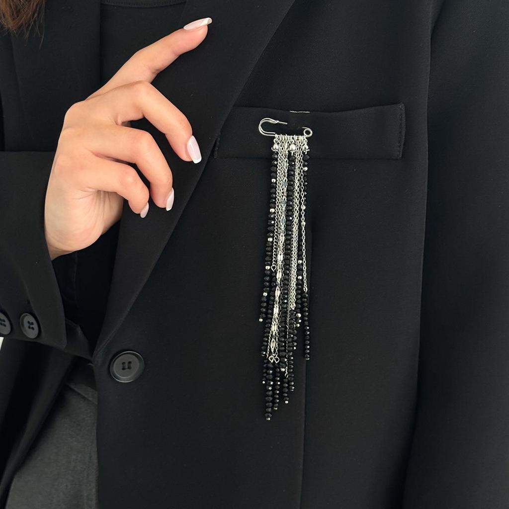 Broche en Cristal Européenne & Américaine Polyvalente avec Perles de Riz – Accessoire de Trajet Multifonctionnel, Élégant et Personnalisé
