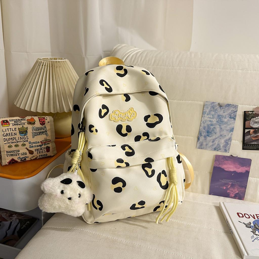 Schoolbag spring new milk whirring cute sweet girl travel backpack Korean ins college wind polka dot light backpack