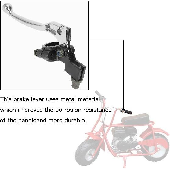 YOXUFA Mini Bike Brake Clutch Handle Lever For Coleman CT100U CC100X Baja DoodleBug DB30 Motovox MBX10 MBX11 Monster Moto 79Cc 97Cc Mini Bike