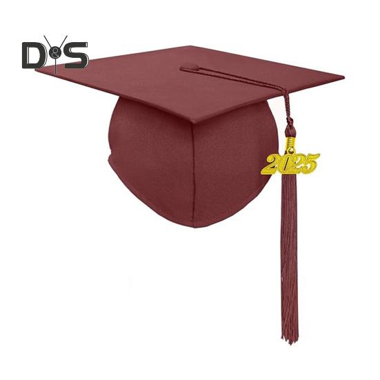 Graduation Cap with 2025 Tassel Class of 2025 Unisex Adult Matte Graduation Cap for High School Bachelor