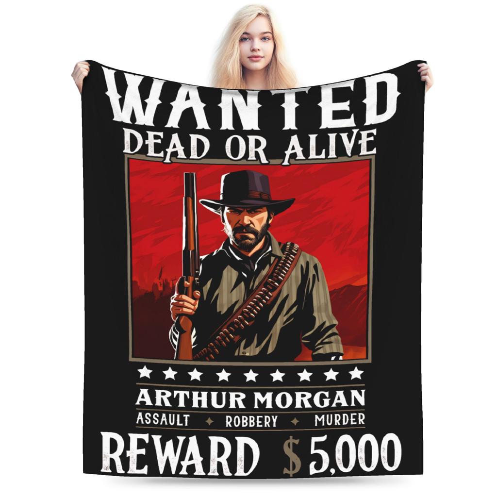 Arthur Morgan RDR Warm Soft Blankets  Boy Girl Plush Throw Blanket Couch Chair Flannel Bedspread Sofa Bed Cover