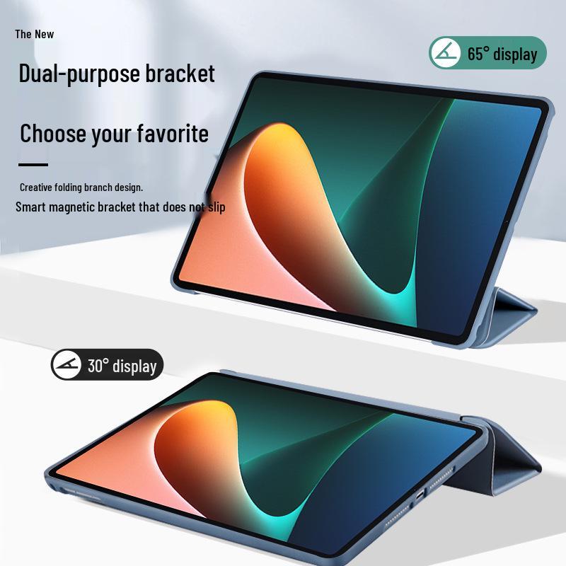 Xiaomi 6/5 Tablet Protective Case: Tri-fold, Drop-proof, 11-inch Silicone for Pro 12.4