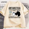 Antarctica T Shirt South Pole Tshirt Funny Cute Penguin Tshirt Casual Cotton Short Sleeve Round Neck Graphic T Shirts Clothes