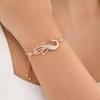 Rose Gold & Silver Plated American Diamond Adjustable Peacock Bracelet, Stylish Fashion Jewellery Gift fo Women