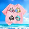 Children's Fashionable Egg-shaped Party T-shirt, Summer Casual Top for Boys and Girls