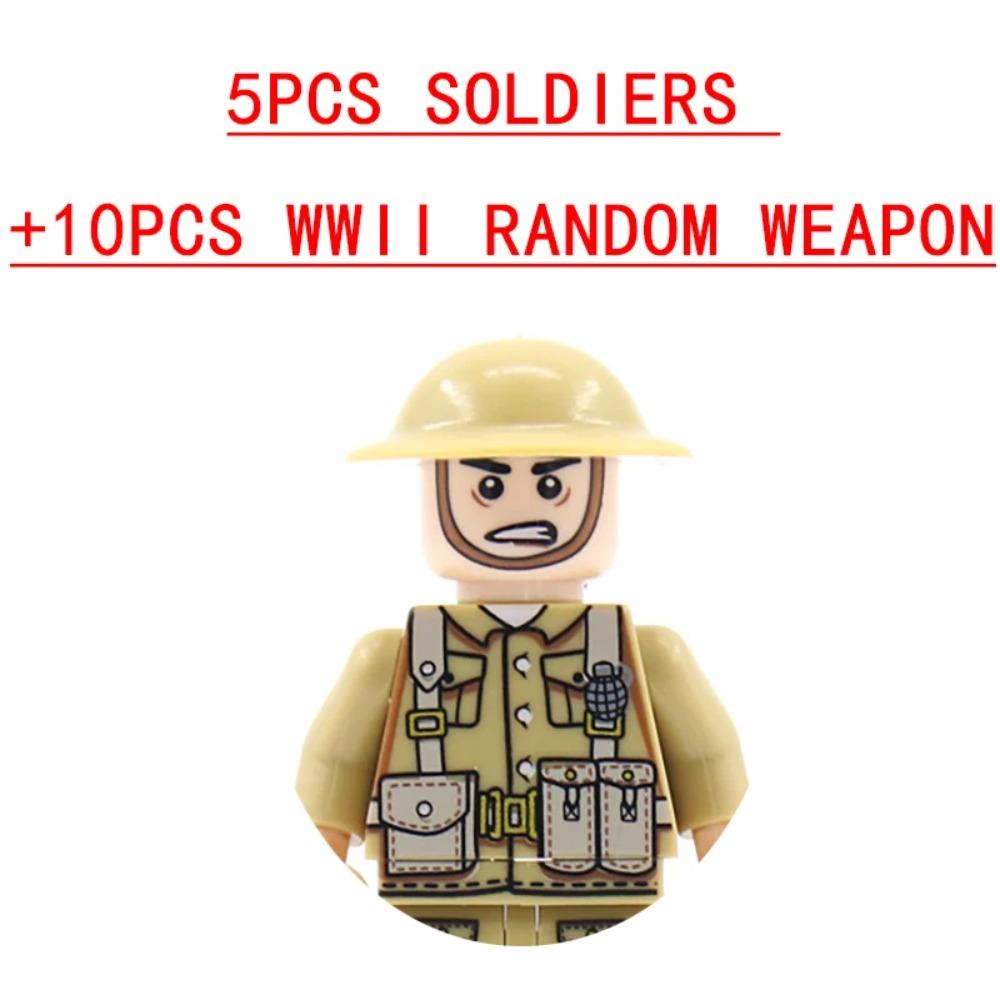 25/50/100/200 Stück Soldat Polizei Gangster SWAT WW2 Armee Militär Waffen Pistole Bausteine Figur Zubehör Modell Ziegel Spielzeug