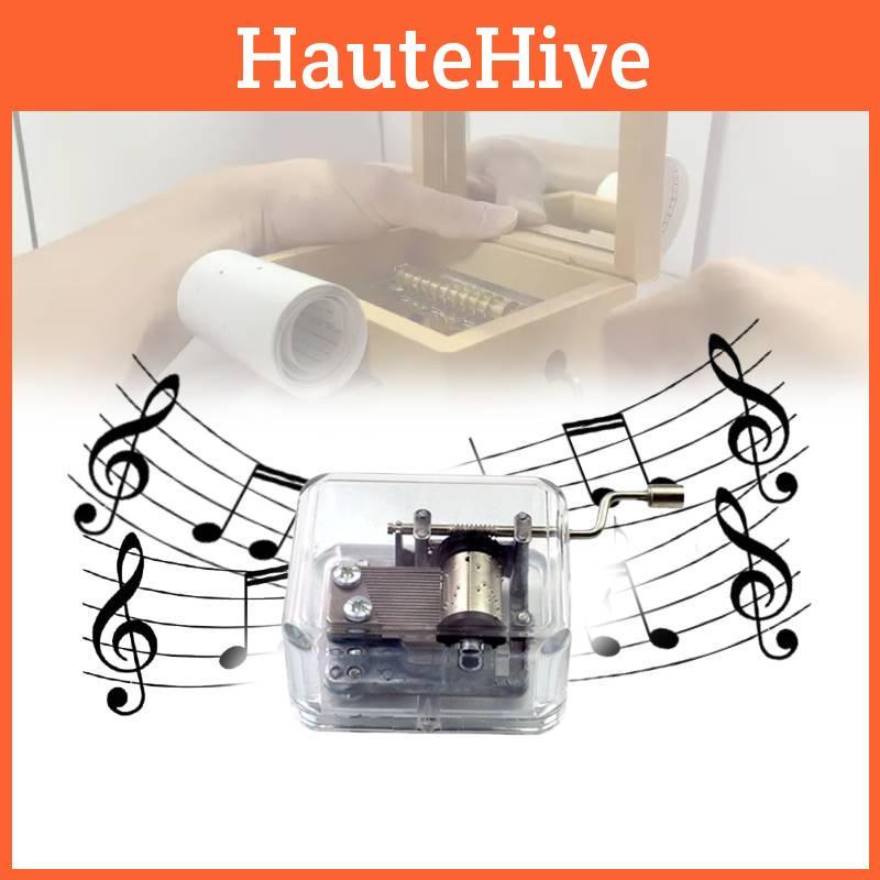 Hand Acrylic Cranked Music Box Creative Craft Ornament Toy Kids Gift Students