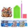 2D Flat Easter Rabbit DIY Diamond Painting Desktop Ornaments Kit Special Shape Single-Sided Drill for Home Office Desktop Decor
