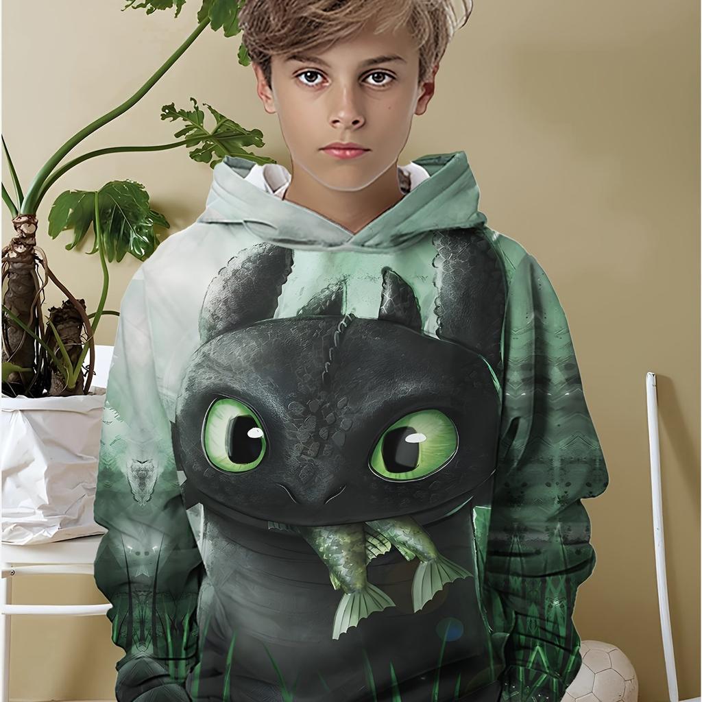 Ropa Infantil Niños Sudaderas con Capucha Manga Larga Estampado de Animales 3D Ropa de Primavera Otoño para Niños Casual Creativa Ropa para Niños Tops para Exteriores