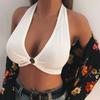 Women Bandage Sexy Solid Color Bralette Bustier Crop Top Sheer Unpadded Bra
