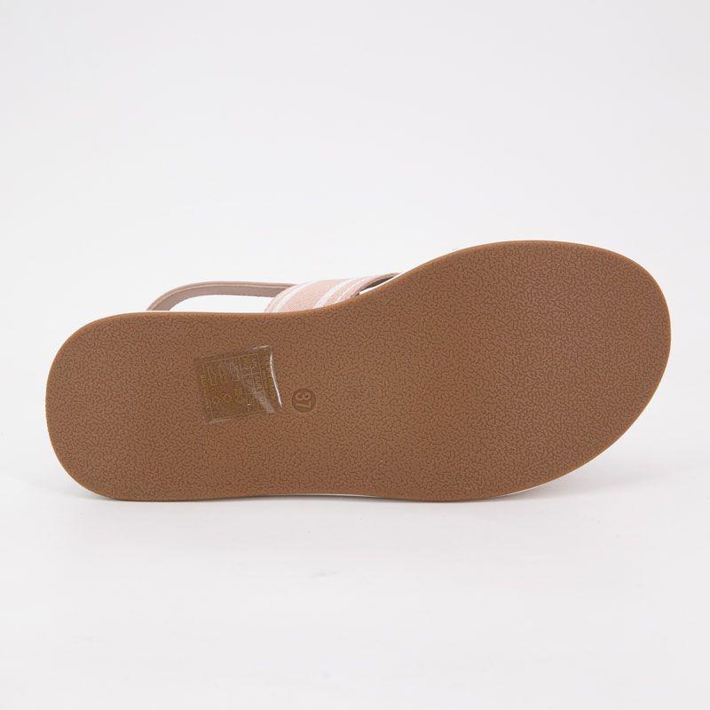 Sandales tissu à rayures semelle épaisse Femme US POLO