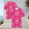 Men Plus Size V Neck Short Sleeve T Shirt Retro Mountain Print Brown Casual Pullover