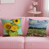 Popular Vincent Van Goghs Cushion Cover Comfortable Reversible Pillow Cover Ideal For Car Sofa Bedroom & Beyond