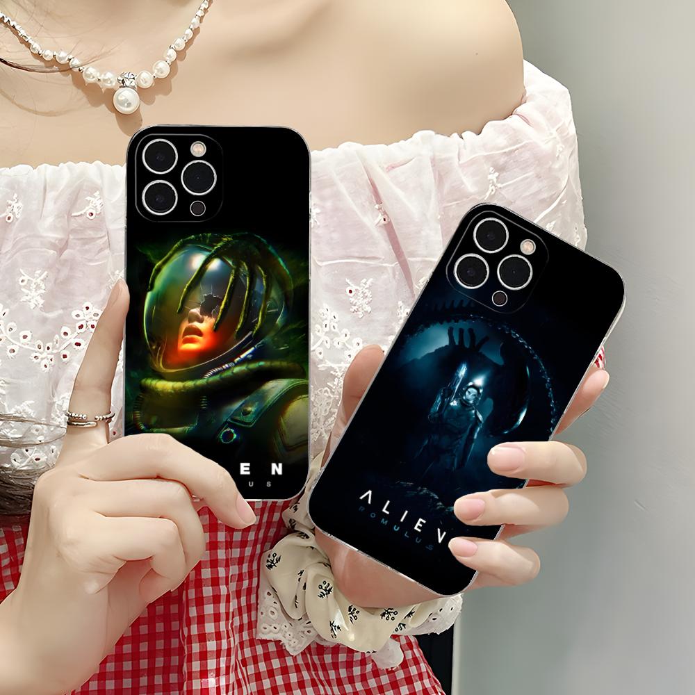 Alien Romulus Mobile Cell Phone Case for iPhone 17 16 15 14 13 12 11 X XR XS Air Pro Max Plus Mini Clear Colorful Cover Luxury