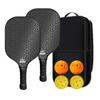 Pickleball Paddle Set - Fiberglass, Non-Slip Sweat-Wicking Grip, Includes Storage Bag (Armor White)