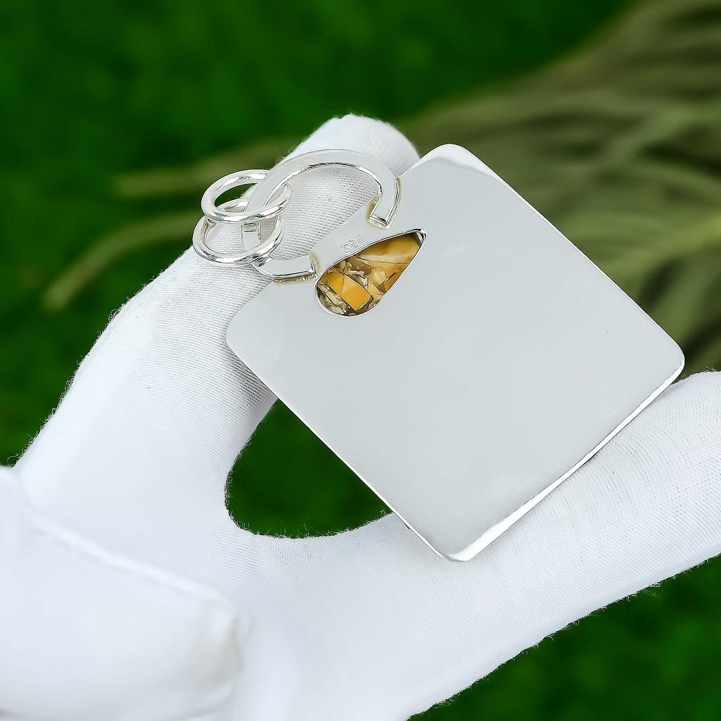 Sisters Day Deal Brecciated Mookaite Gemstone Bezel Pendant Jewelry 925 Silver