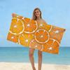 1pc Lemon Beach Towel, Ultra-fine Fiber Quick Drying Absorbent Beach Towel, Outdoor Camping, Swimming Beach Towel