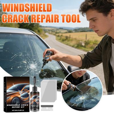 Windshield Crack Kit For Chips And Cracks, Glass Liquid Glue For Car Window, Auto Windshield Chip Kit For All Crack Types 20ml