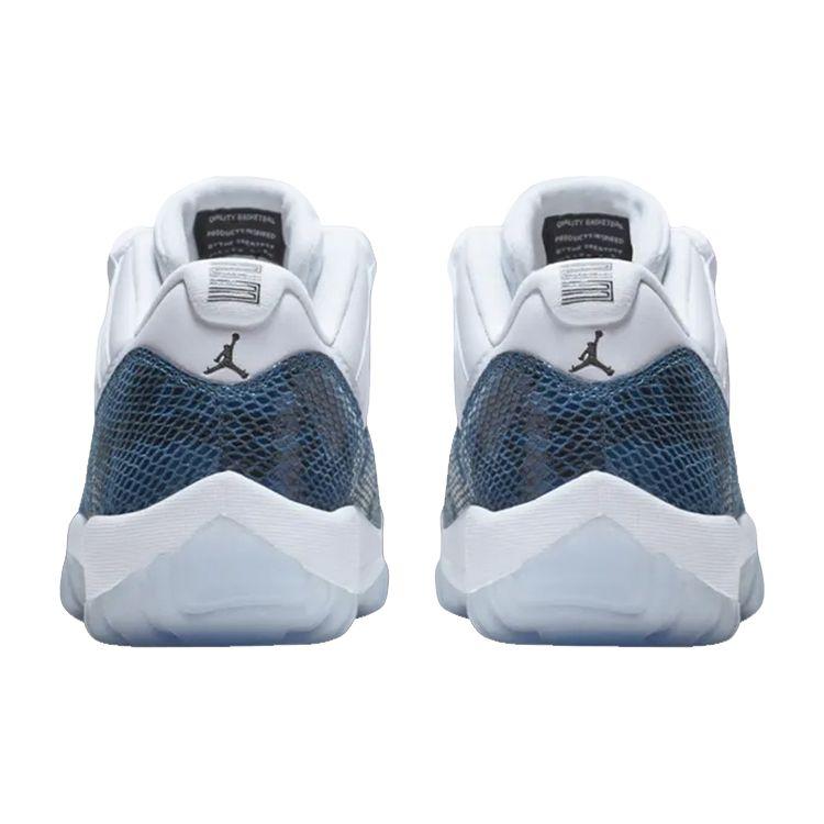 Air Jordan 11 Retro Low Navy Snakeskin 2019 Unisex Sneakers White Black-Navy CD6846-102