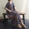 New 2025 Women Plus Size Floral Summer Dress Basic Casual Short Sleeve Dress Loose Vintage Beach Dress