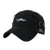 Letter Embroidered Baseball Cap Men's American Ripped Soft Top Cap Women's Summer Big Head Circumference Showing Face Small Sunscreen Cap