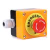Red Sign Emergency Stop Push Button Sturdy Plastic Shell E-Stop Push Button for Indoor and Outdoor Electrical
