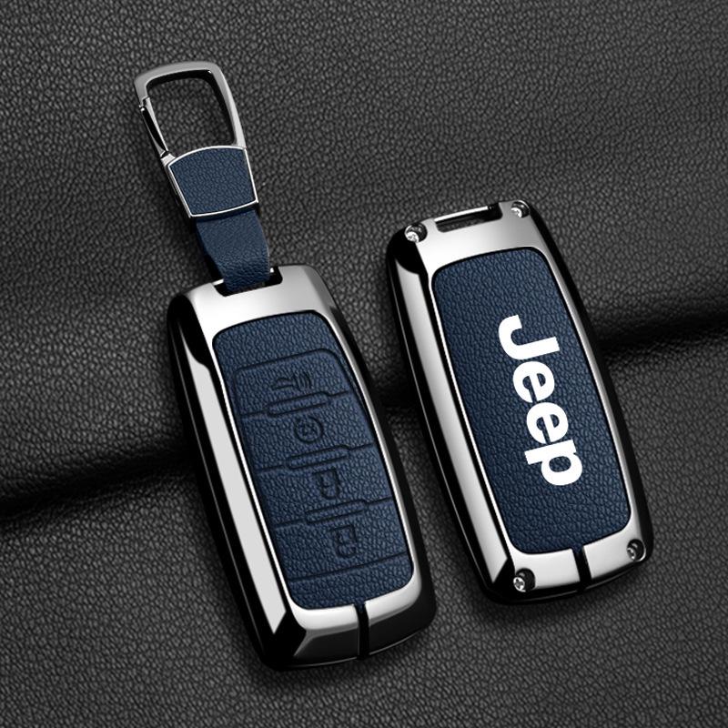 Compatible Jeep Key Case for Compass, Renegade, Cherokee, Grand Commander, Grand Cherokee