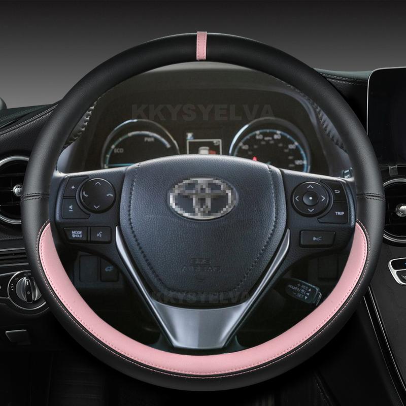 PU Leather Car Steering Wheel Cover For Toyota RAV4 2013- Corolla 2013-2017 Scion iM 2016 Auris 2013-2016 Auto Accessories