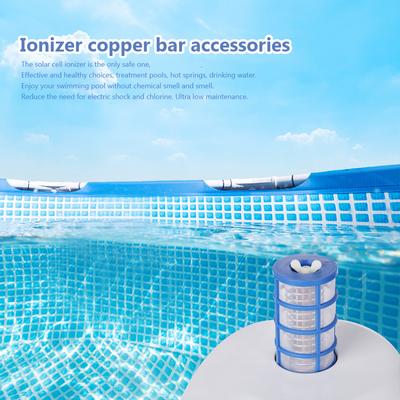 Kit de Reemplazo de Piezas para Ionizador Solar de Piscina Ánodo de Cobre Cesta de Muelle Pantalla Purificador Ionizador Limpiador Piezas Ionizador Solar de Piscina