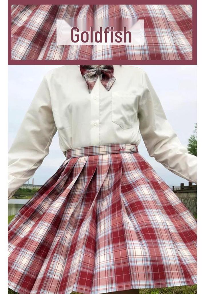Japanese Academy Style JK Uniform Set - Long/Short Sleeve, Pleated Skirt for Female Students