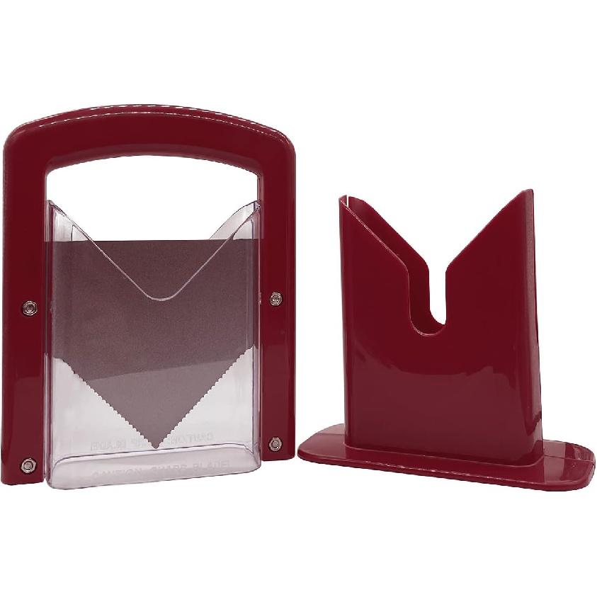 

Bagel Slicer, Perfect for Bagels,Bagel Cutter Stainless Steel Red