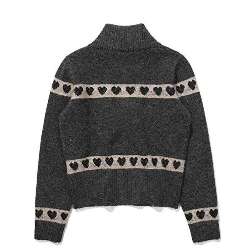 Hart Penguin Half Zip Sweater  Charcoal 
