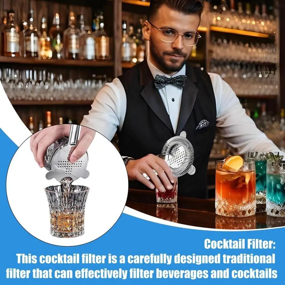 Koktejlové sítko shaker protiskluzová vinná odměrka filtr na led barové doplňky nástroje