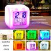 Colorful Night Light Alarm Clock with Temperature Display 7 Color Changing LED